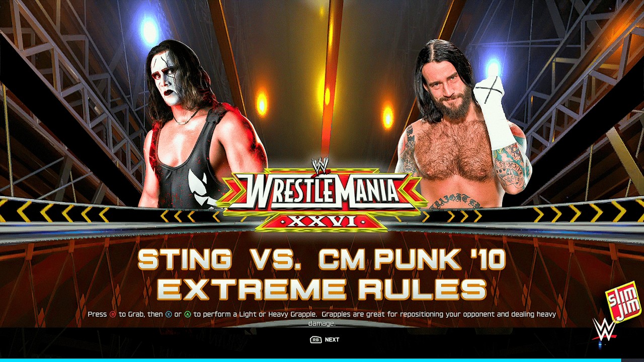 WWE 2K25 FULL MATCH - Sting vs. CM Punk - Crow vs Second City Saint