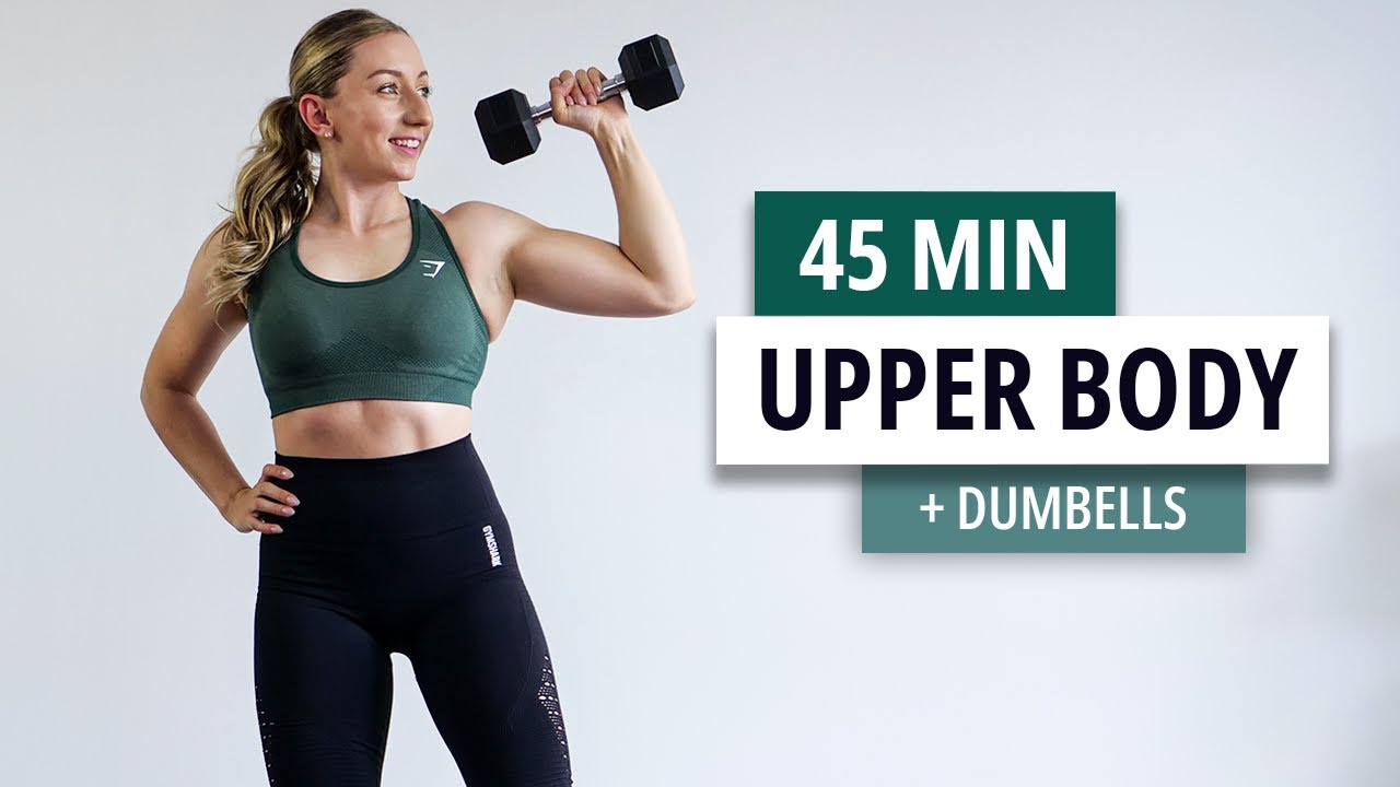 45 Minute UPPER BODY DUMBBELL WORKOUT At Home [CARDIO X POWER 2 - Day 4]