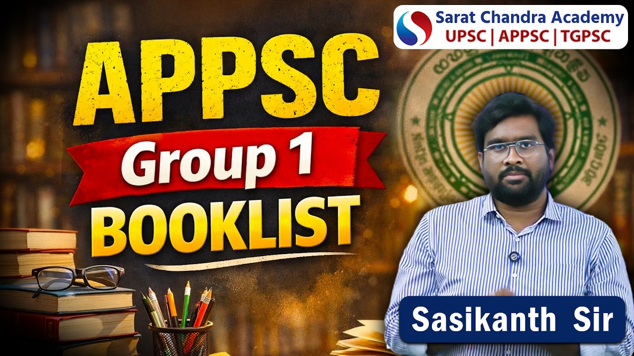 APPSC Group1 Complete Booklist 2026 in Telugu | Best Books for Prelims & Mains | Sarat Chandra APPSC