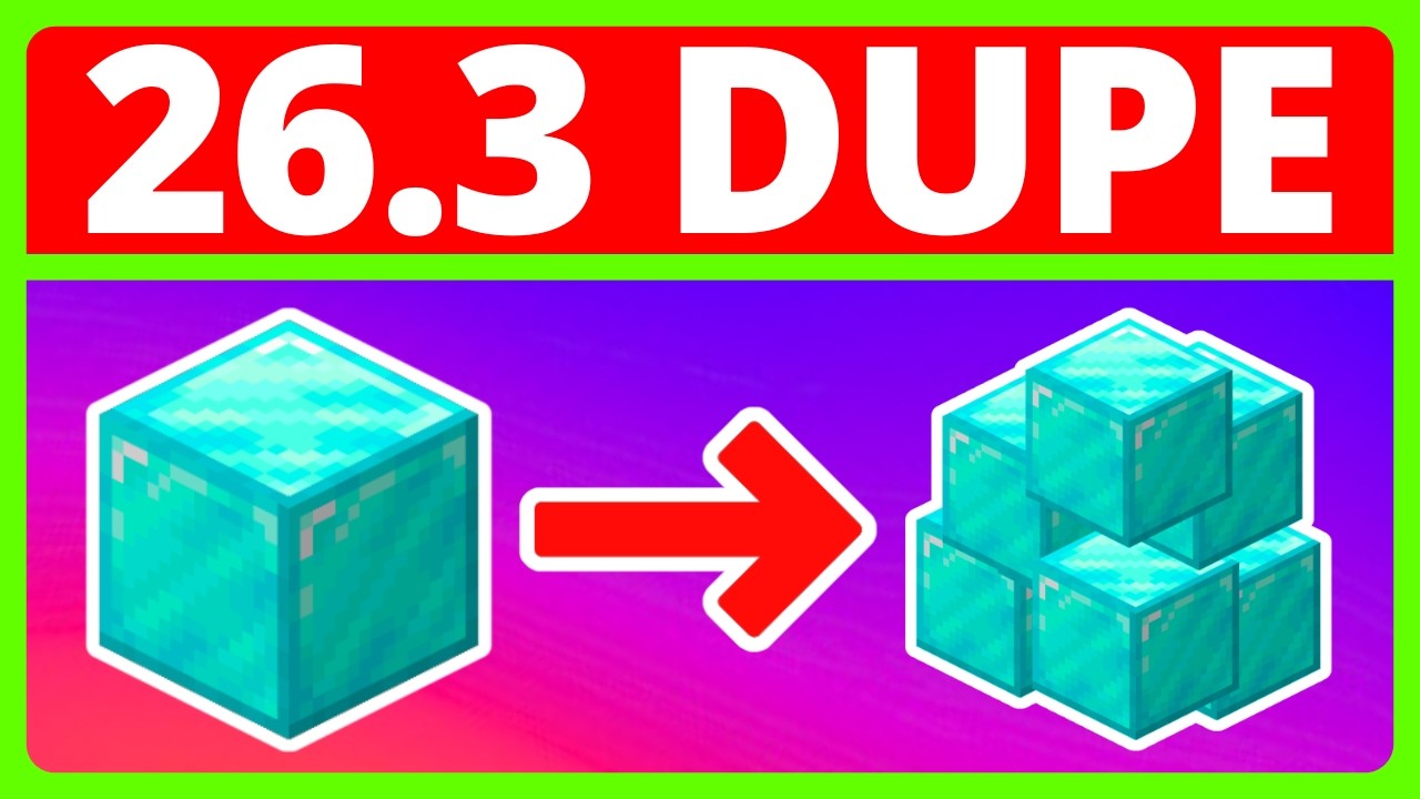 Баг на дублирование в Minecraft Bedrock (версия 26.3) | Простой баг на дублирование в Minecraft