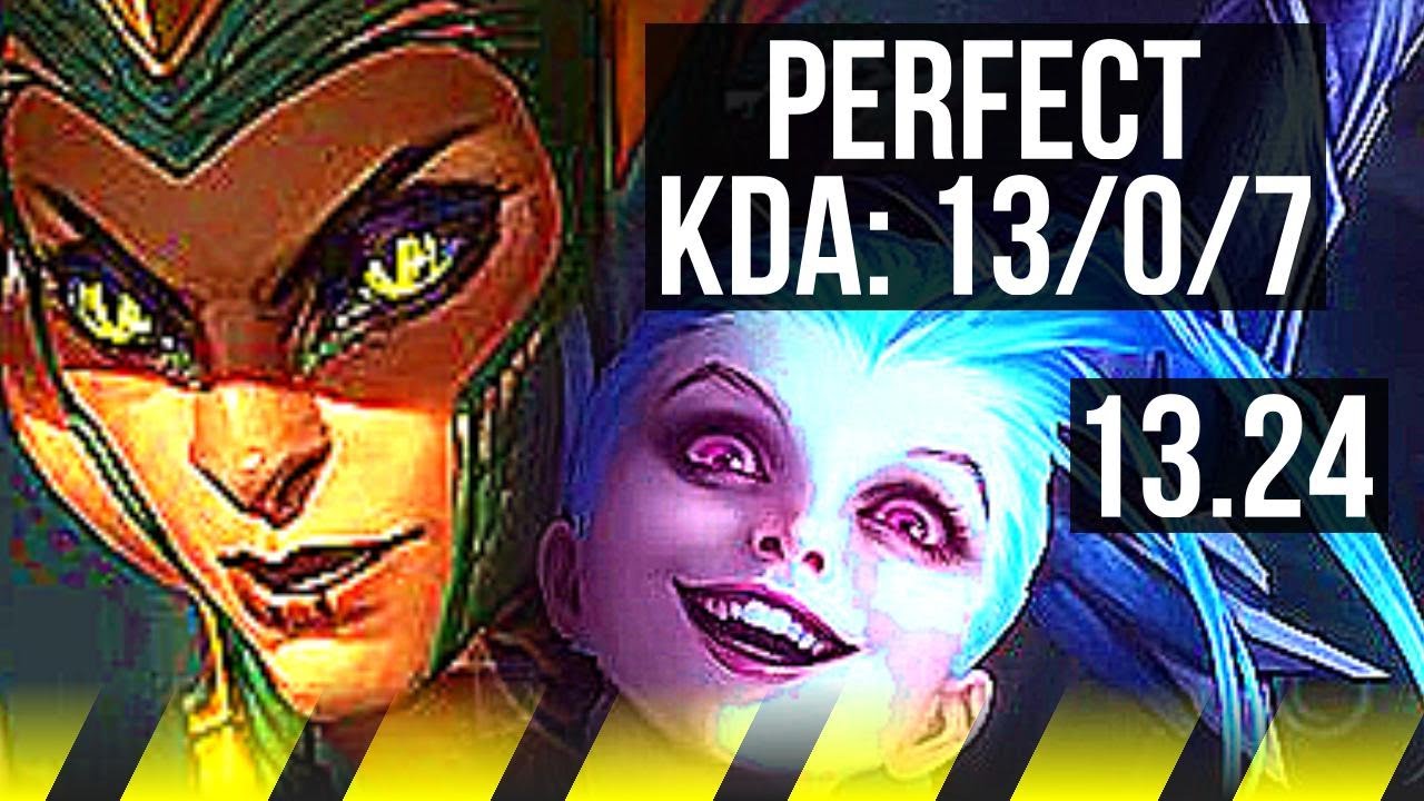 CASSIOPEIA & Ashe vs JINX & Jax (ADC) | 13/0/7, 67% winrate, Legendary | KR Master | 13.24