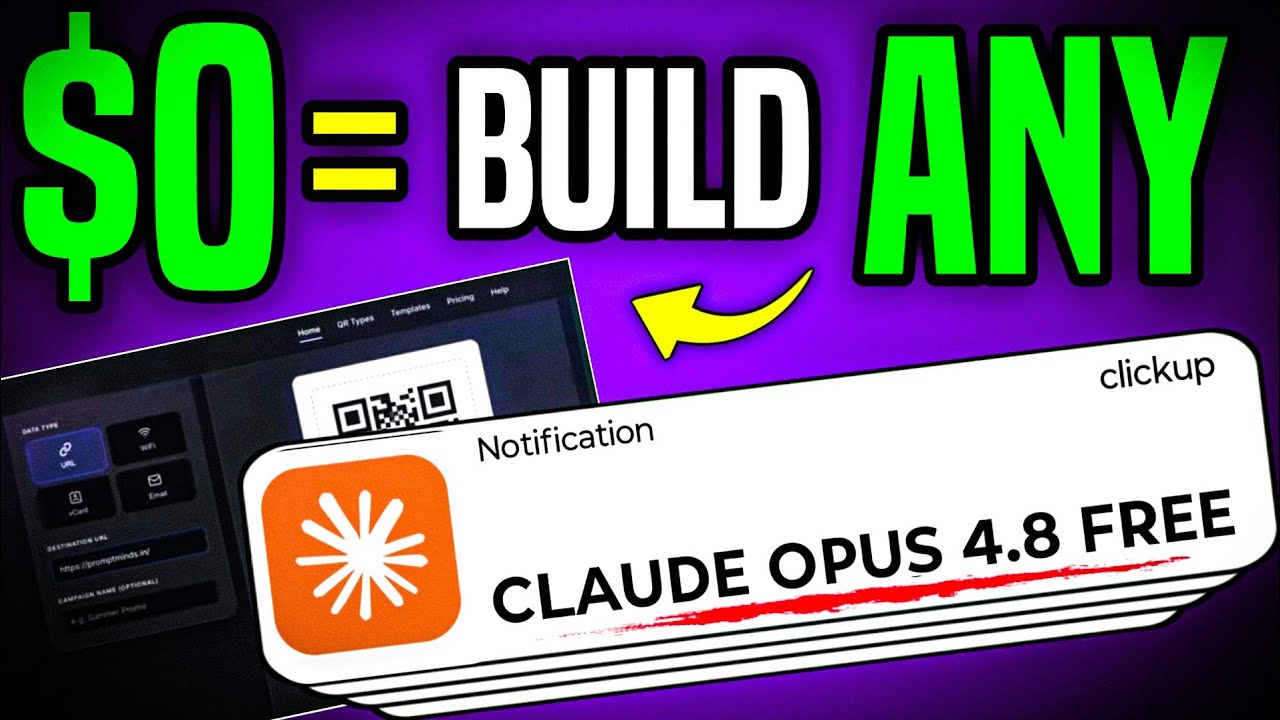 Claude Opus 4.8 FREE! Build & Deploy a Fullstack WebApp for FREE!