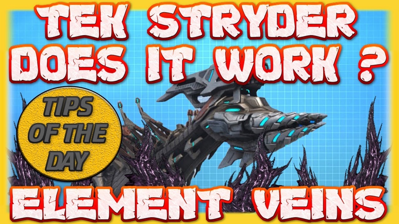 Ark Survival Evolved : Genesis Part 2 Tek Stryder Element Veins Does It Work ? (Tips Of The Day)