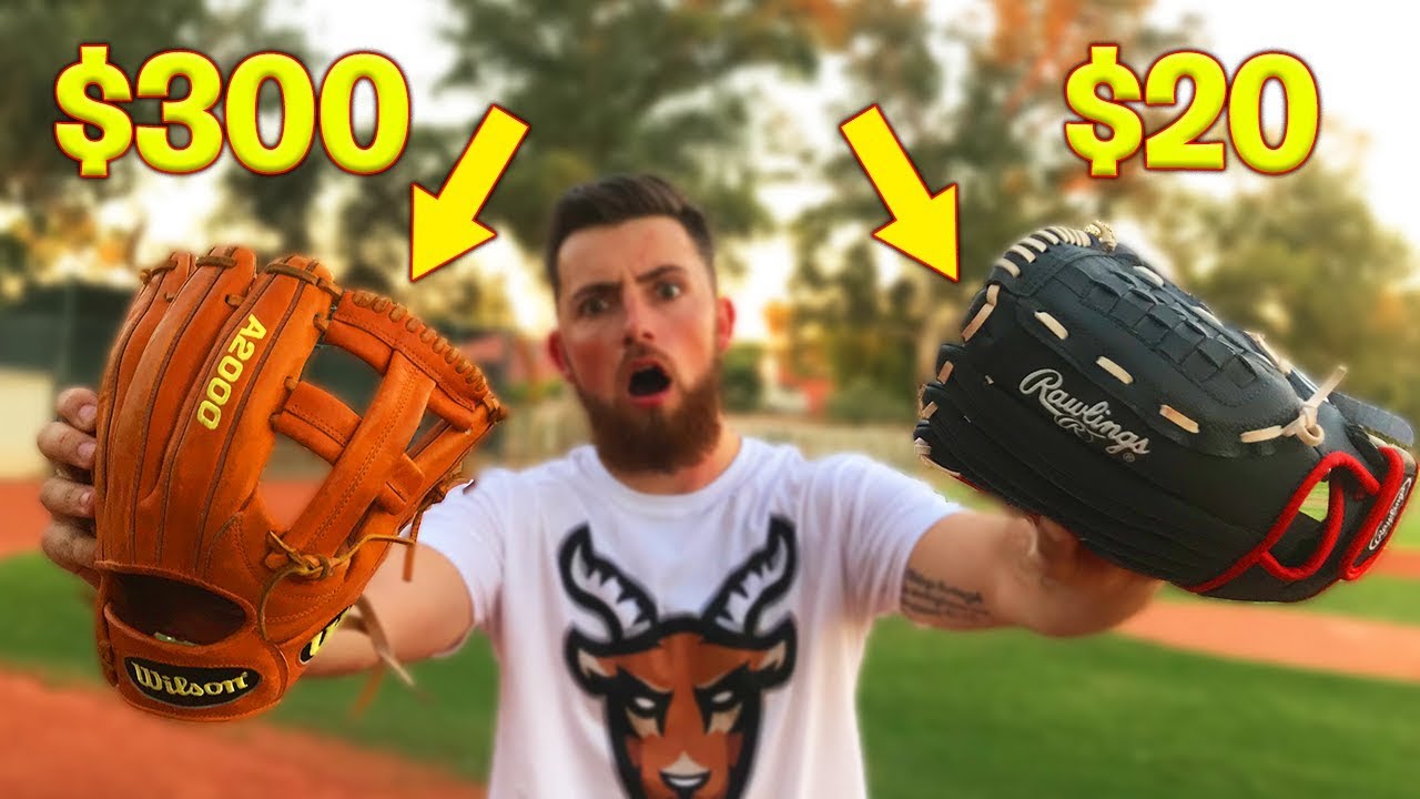 $300 Baseball Glove vs. $20 Baseball Glove! IRL Baseball Challenge