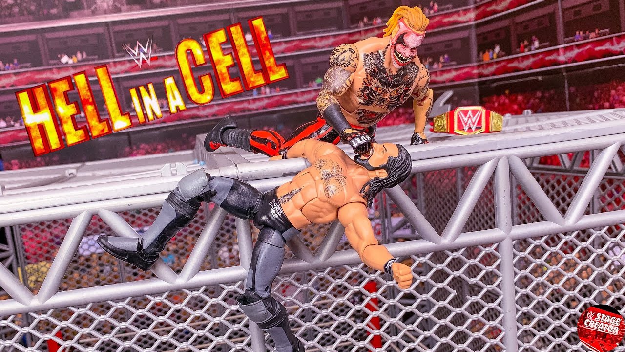 Сет Роллинс против Изверга — матч фигурок «Ад в клетке»! Чемпион Вселенной WWE!