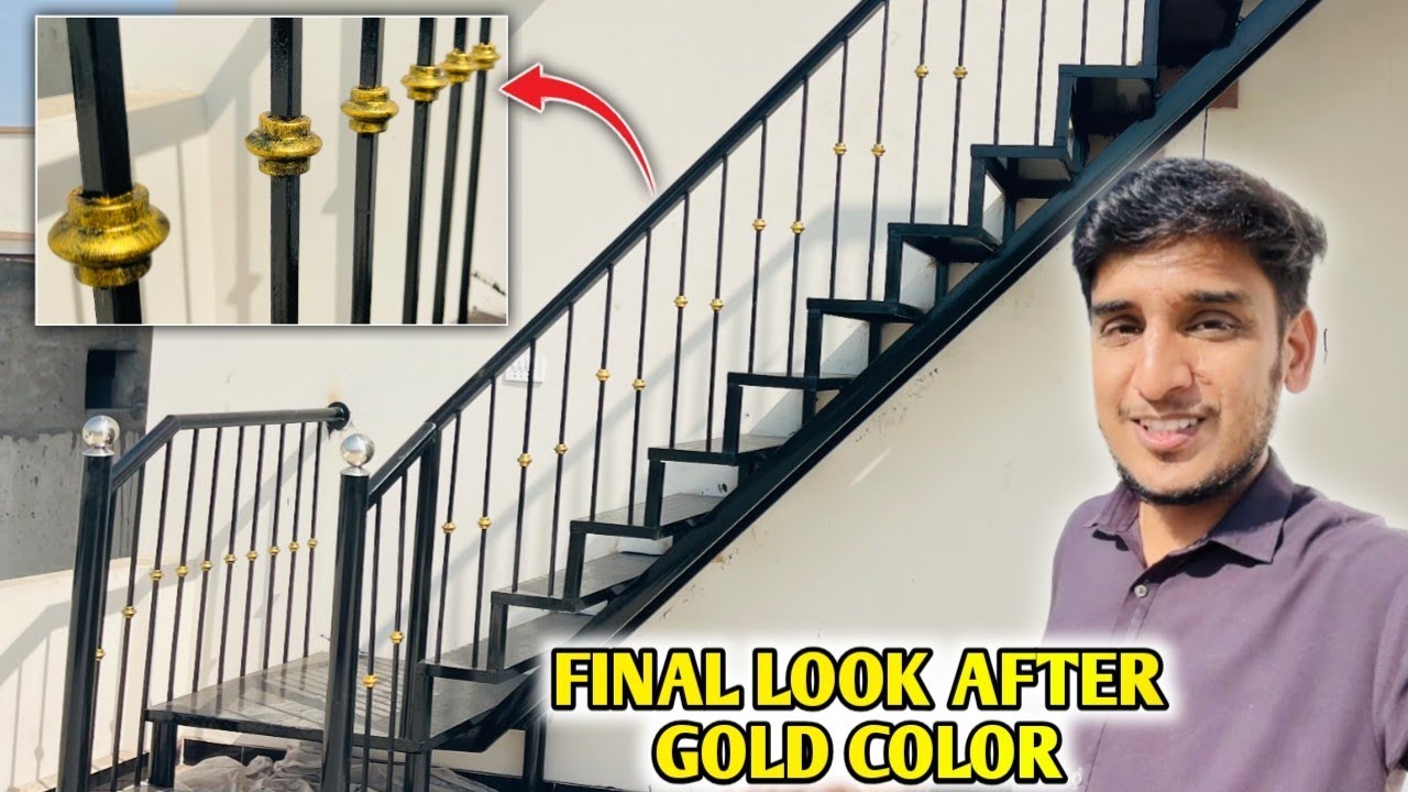 Stairs Per Gold Color Bhi Ho Gia😍👌Stairs Final Look Mashallah 💞💯