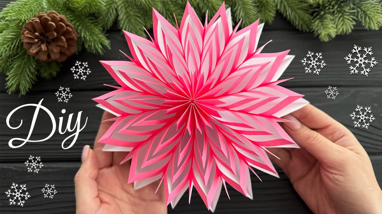 Christmas Idea! EASY Making Christmas Paper Snowflake DIY Christmas Decorations