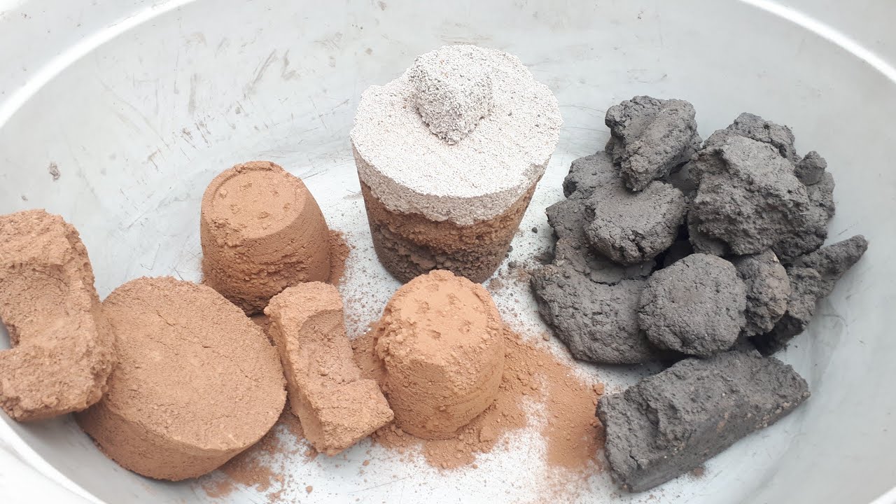 ASMR: so dusty crunchy pure charcoal,soft dusty red dirt,crunchy white sand/satisfying