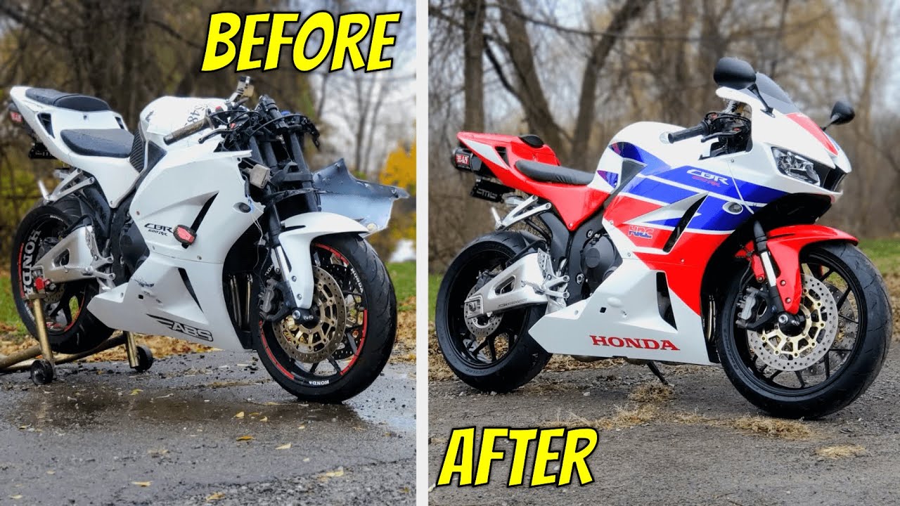ВОССТАНОВЛЕНИЕ РАЗБИТОЙ HONDA CBR 600RR (Старт-финишная съемка)