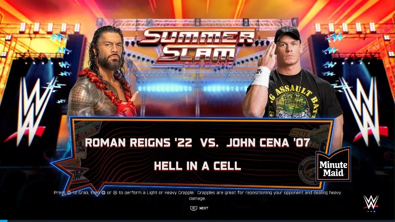 WWE 2K25 Hell In A Cell Match Roman Reigns vs John Cena