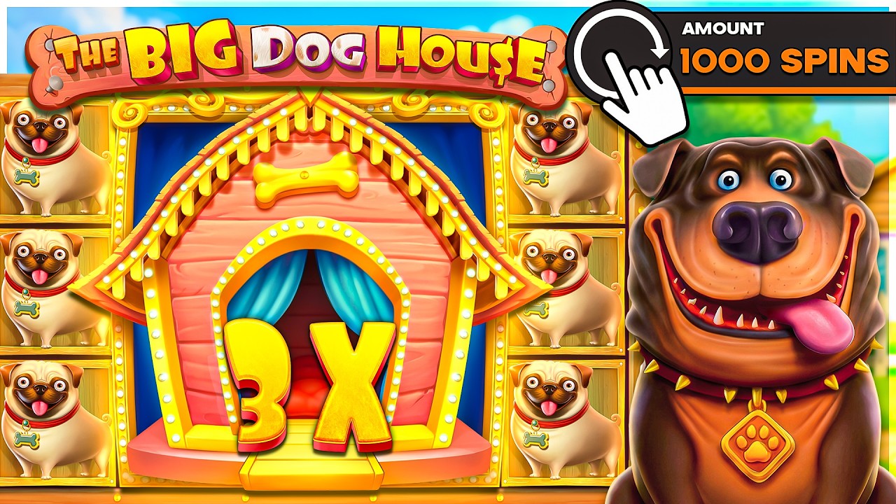 1000 СПИНОВ В СЛОТЕ THE BIG DOG HOUSE!! (НОВИНКА)