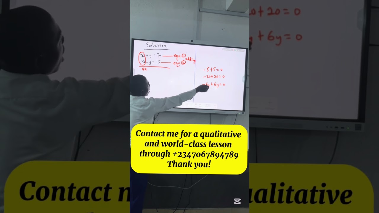 SIMULTANEOUS EQUATIONS (PART 1)