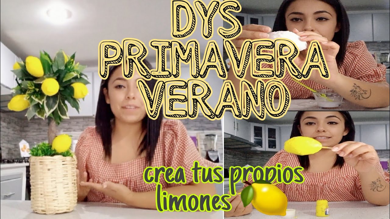 Como hacer limones para decorar🍋// topiario muy económico 🌳