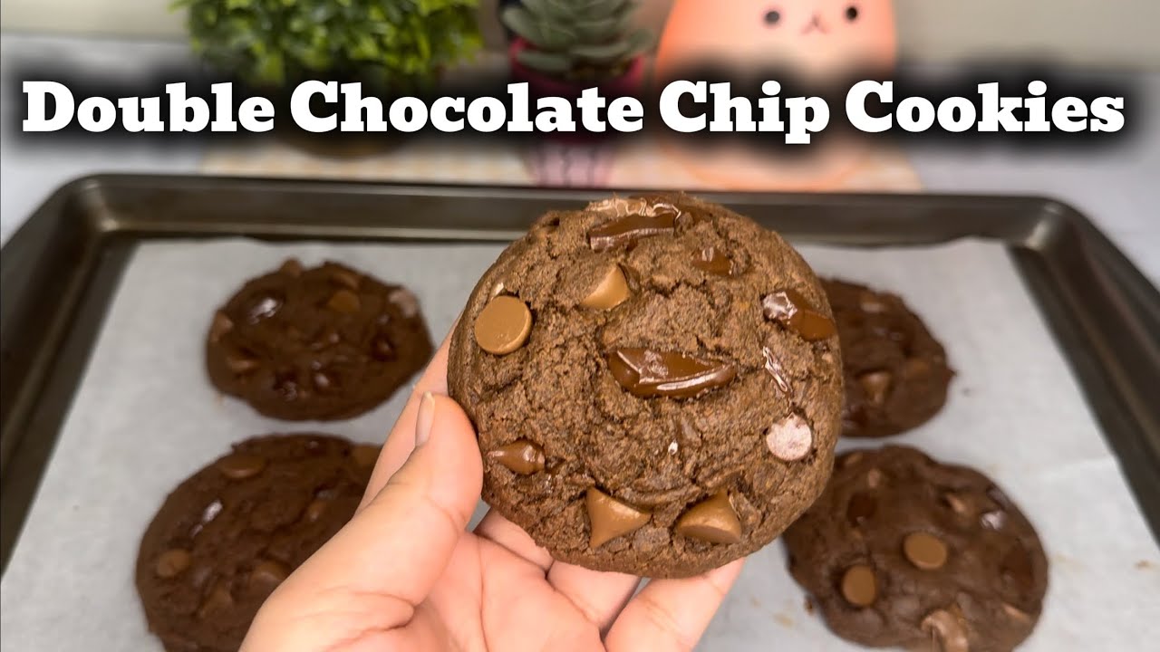 Double Chocolate Chip Cookies Recipe 🍪 | Day 2 of Cookies Series #chocolatechipcookies #cookies 