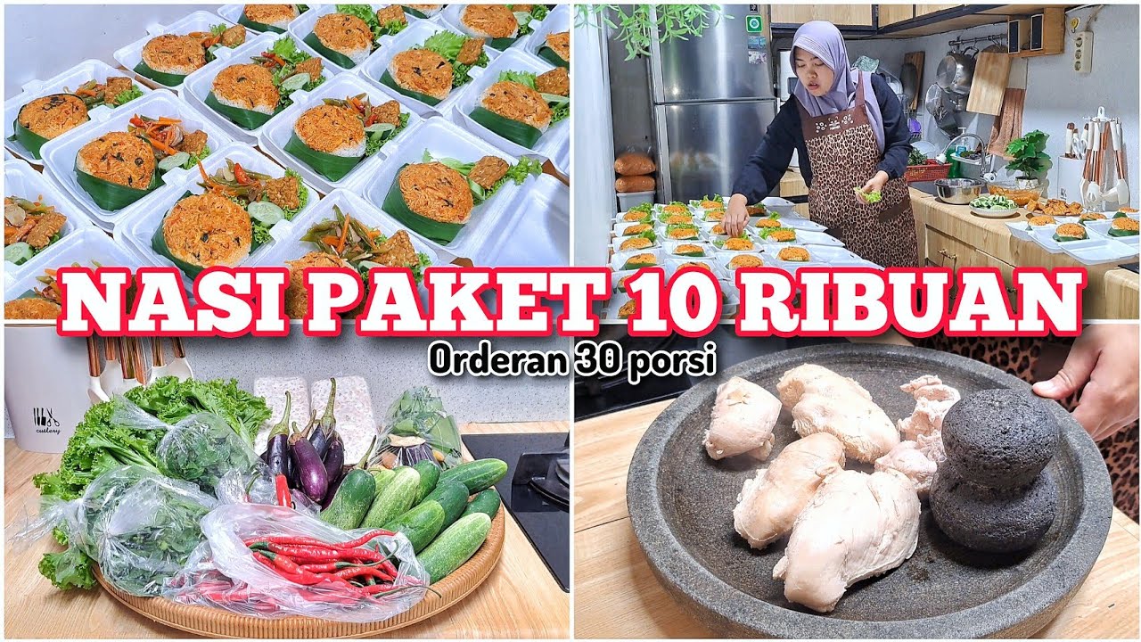 NASI PAKET 10 RIBUAN LAUK AYAM//ORDERAN 30 PORSI #idejualan #nasiboxmurah #ayamsuwir  #jualanonline