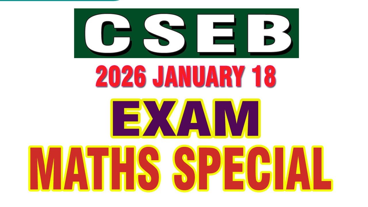 CSEB Exam Special Mathematics Important Questions Discussion Live