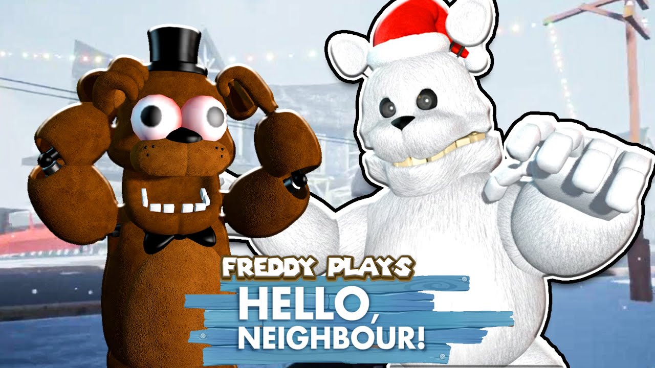 Freddy plays - HELLO NEIGHBOR Frostbear Mod
