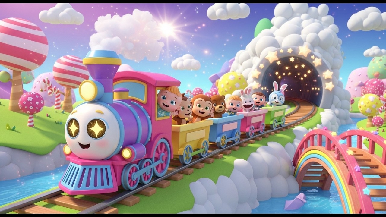 Little Train Goes Zoom Zoom 🚂 | Toddler 3D Adventure Song | Tiny Tots World Fun Ride