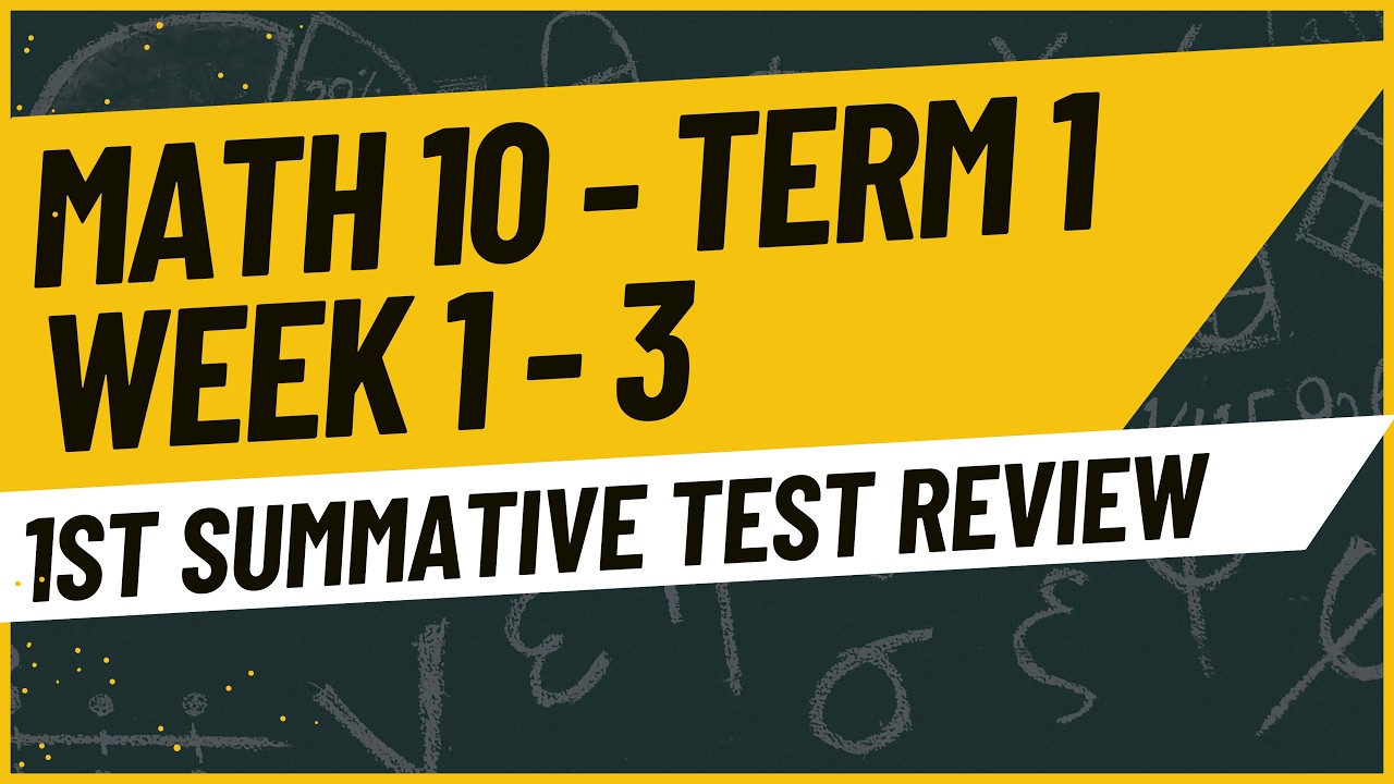 REVIEW | MATH 10 FIRST SUMMATIVE TERM 1