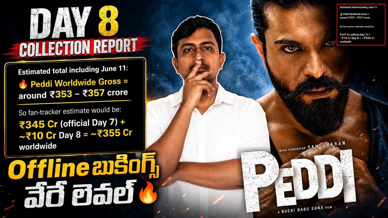 Peddi day 8 collection report | Ram Charan | Tollywood | Buchi babu Sana | 