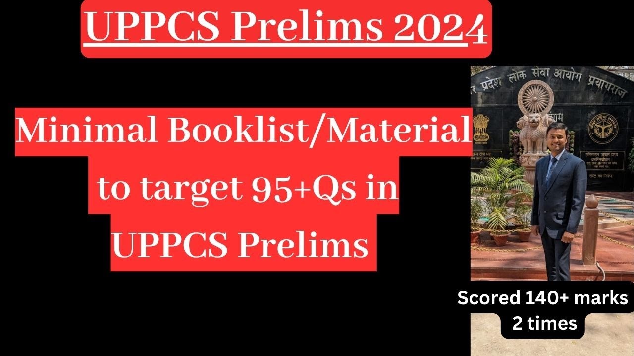 Minimal book list to Score 95+ Qs in UPPCS Prelims 2024