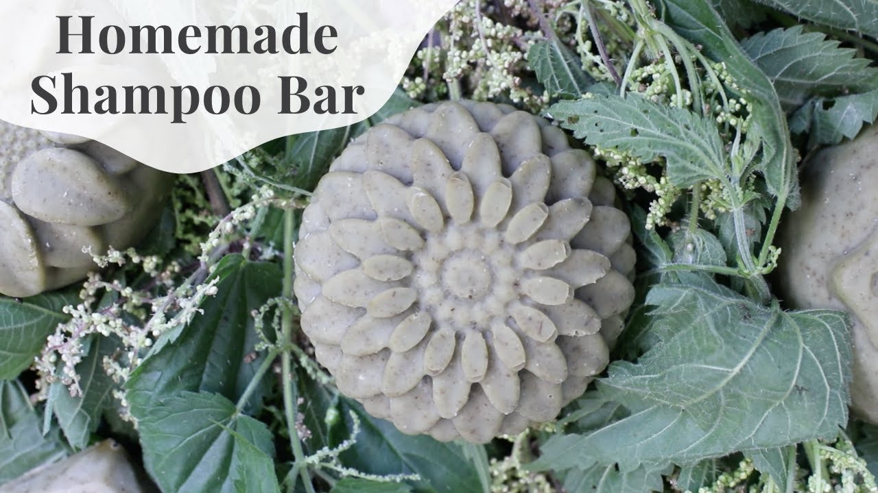 Homemade Shampoo Bar with Stinging Nettles