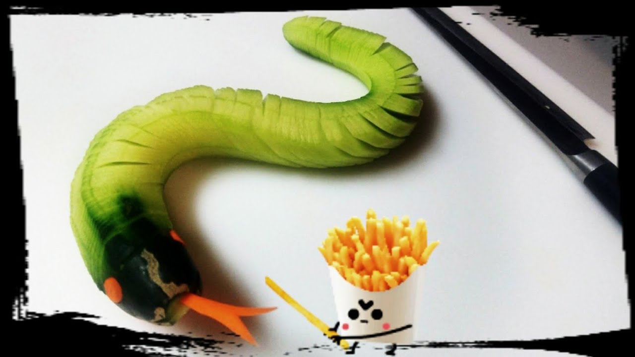How to make cucumber snake 🐍