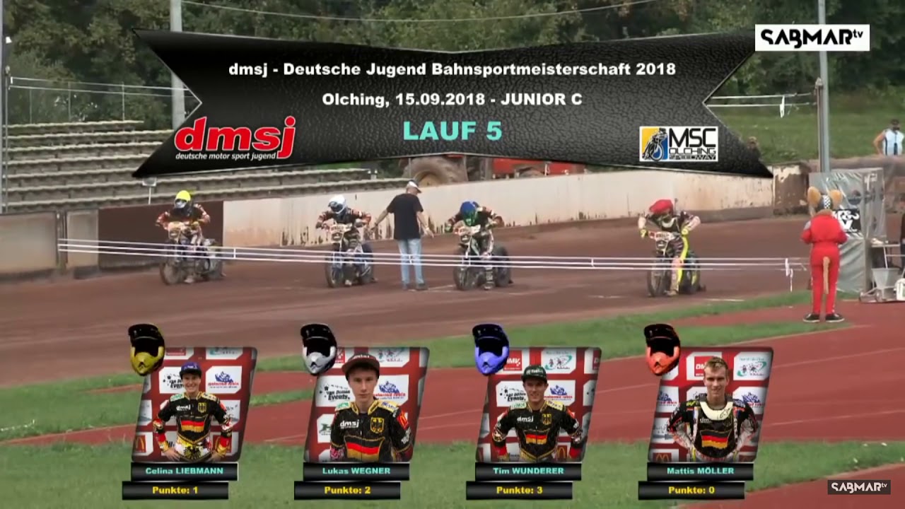 Speedway Celina Liebmann, Olching German Youth Championship, helmet color yellow