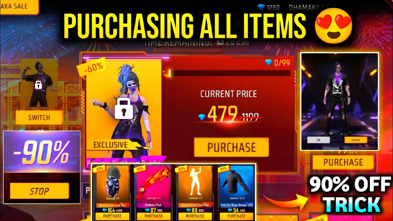 NEW DHAMAKA SALE EVENT FREE FIRE | NEW MYSTERY SHOP DISCOUNT TRICK | FREE FIRE NEW EVENT