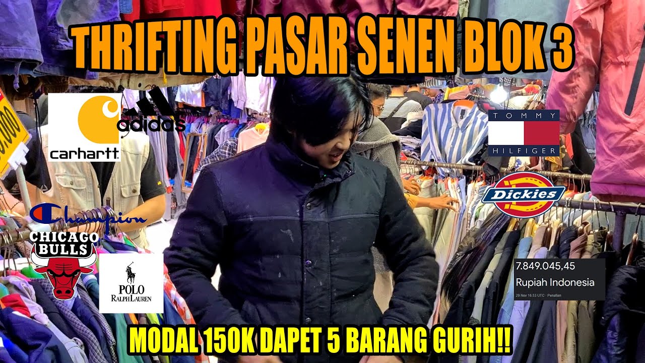 THRIFTING DI PASAR SENEN BLOK 3 - THRIFTING PAS PUASA PUASA JACKPOT!!