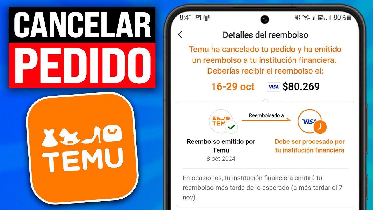 C&oacute;mo CANCELAR un PEDIDO en TEMU (2026) Pedir Reembolso en Temu