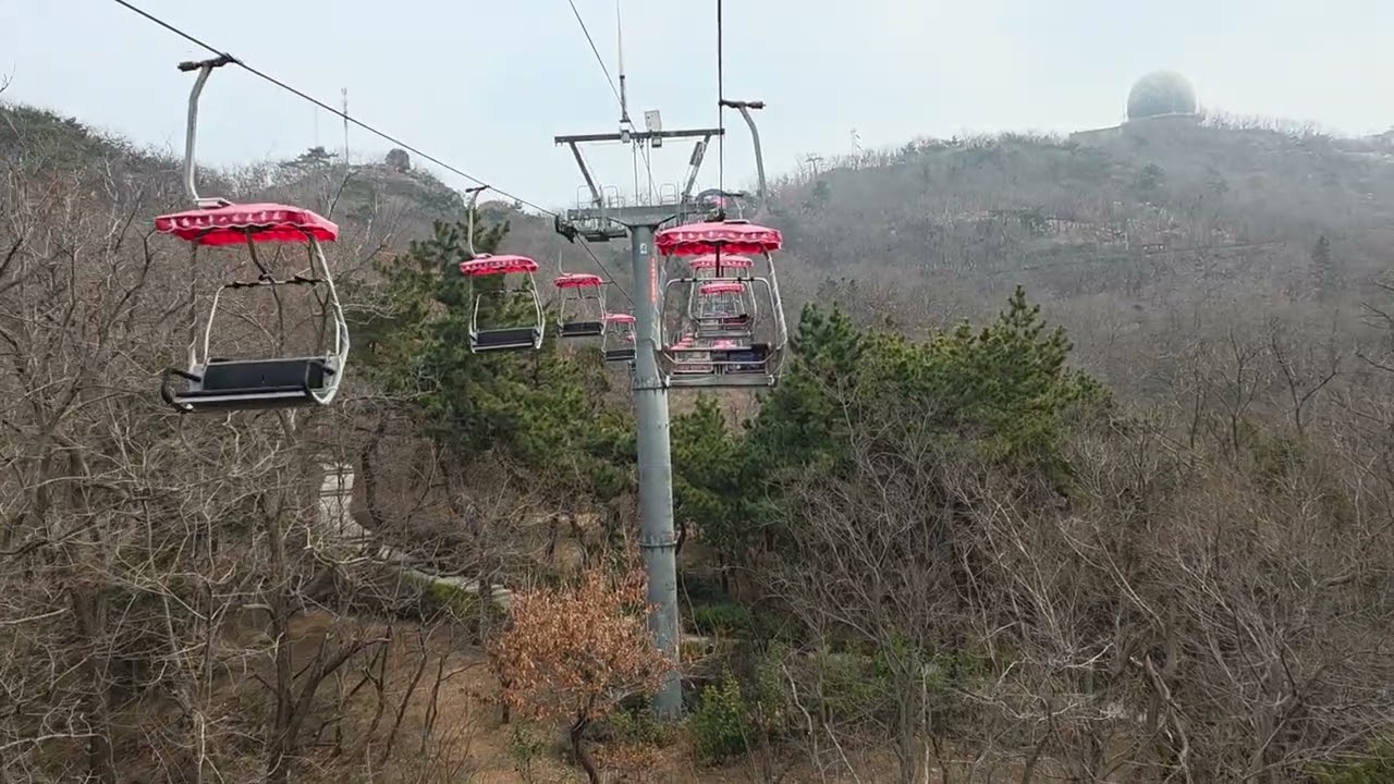 중국 칭다오 태평산 케이블카 직접 타기