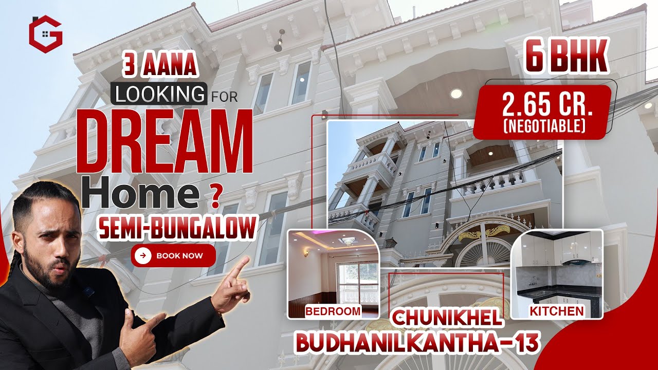 Neo-Classic Semi-Bungalow for Sale in Chunikhel, Budhanilkantha!!!