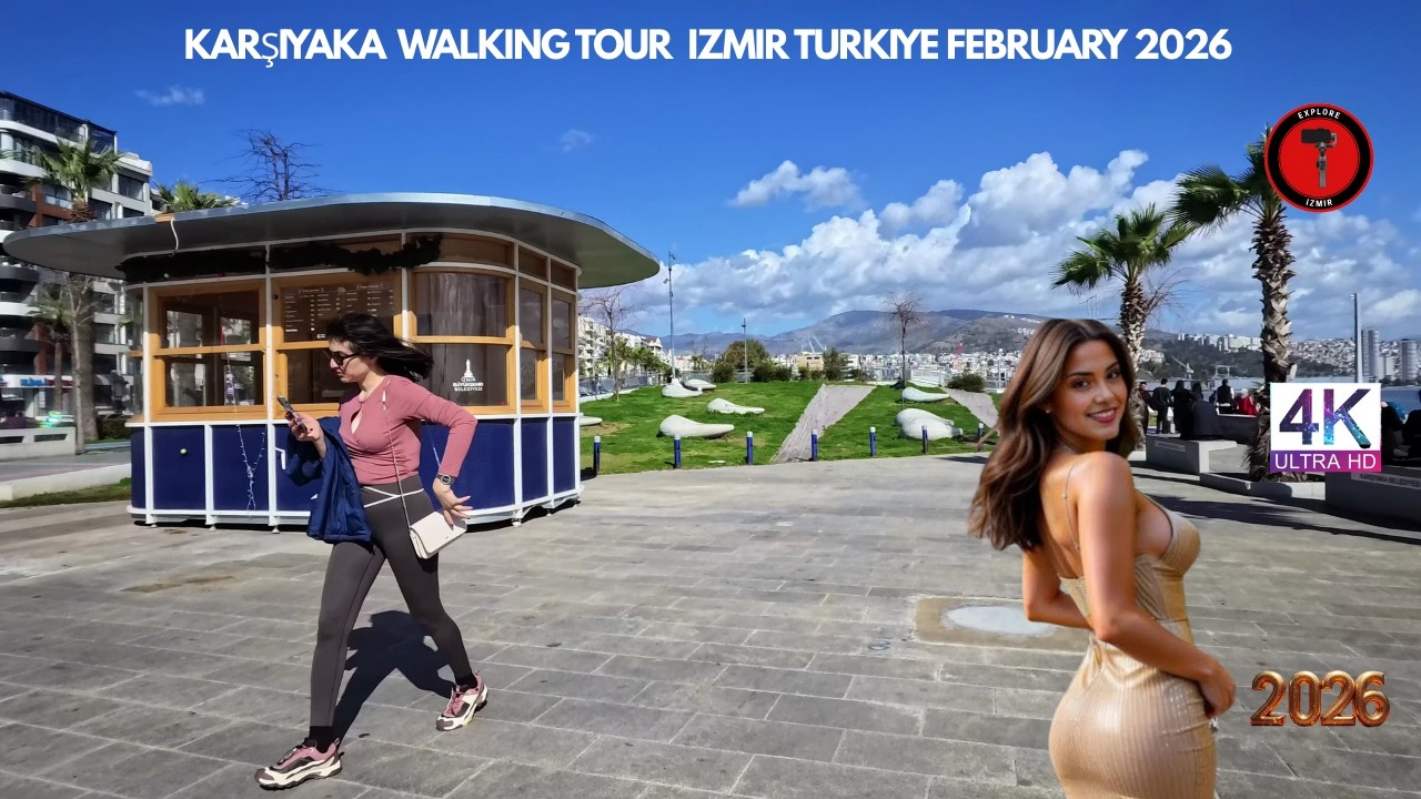Karşıyaka Walking Tour | izmir, Turkey | February 9, 2026 [4K HD/60 fps]