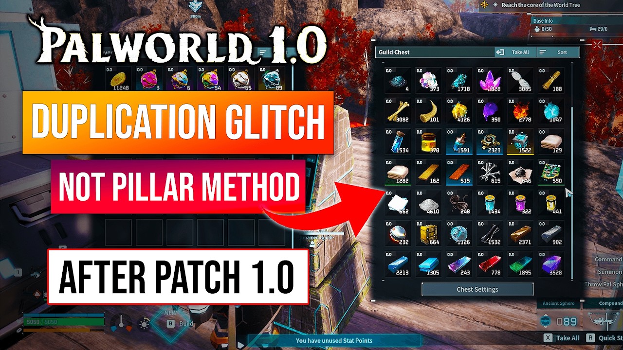 ✅ ГЛИТЧ НА ДЮП В PALWORLD | НОВЫЙ БАГ НА ДЮП В PALWORLD 1.0 | БЕСКОНЕЧНЫЕ РЕСУРСЫ! #palworld