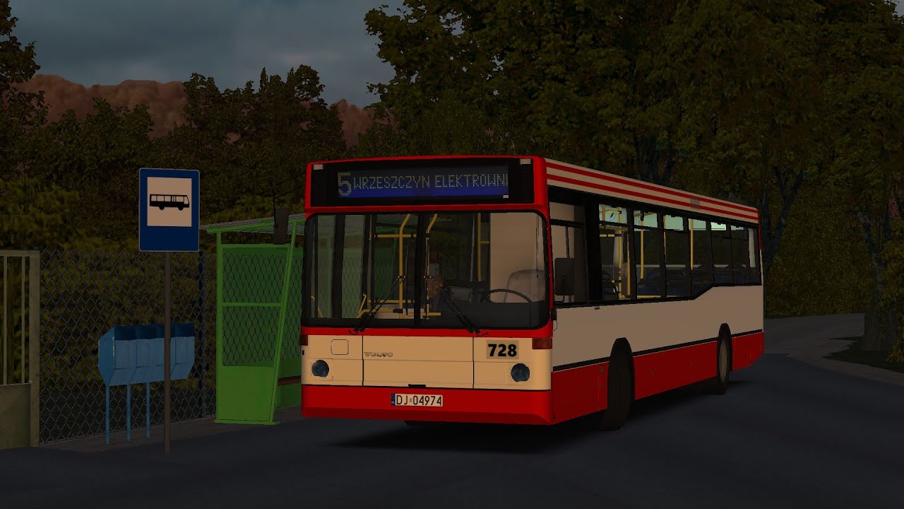 Omsi 2 Projekt JG Linia 5 (Zajezdnia MZK- Wrzeszczyn Elektrownia) Volvo B10L #728