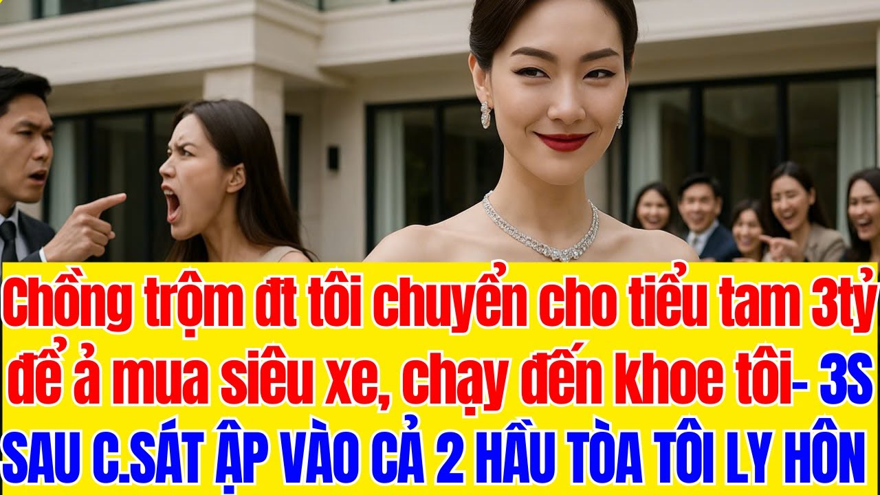 Chồng tr..ộm đt tôi chuyển cho tiểu tam 3tỷ để Ả mua siêu xe, chạy đến khoe tôi- 3S SAU C.SÁT ẬP VÀO