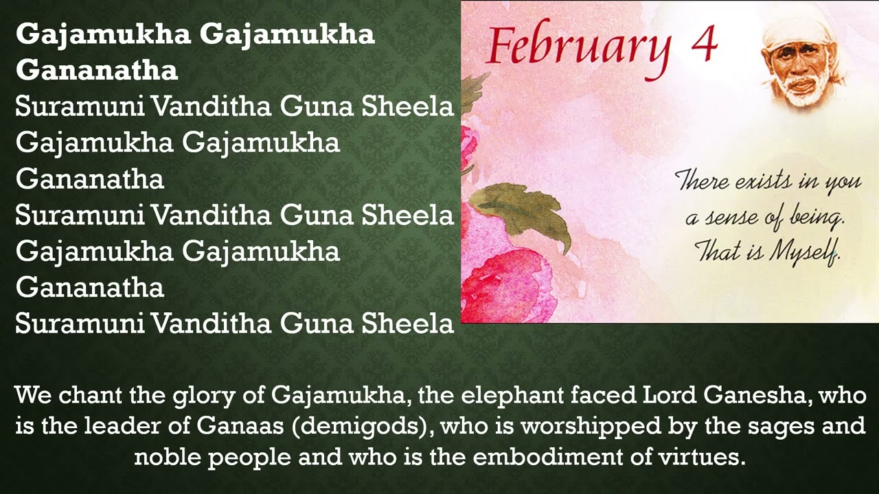 Gajamukha Gajamukha Gananatha - Sai Bhajan