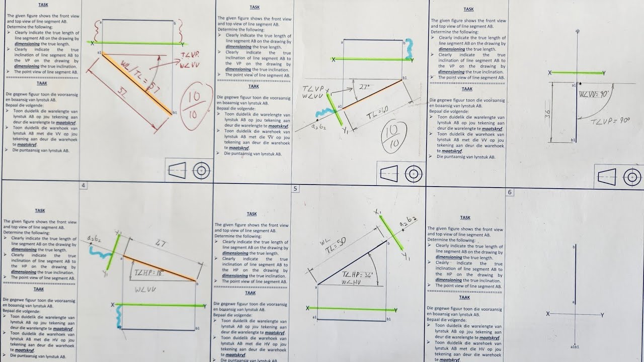 How to PROJECT a TRUE LENGTH - HSE | Page 9-2 | Grade 10