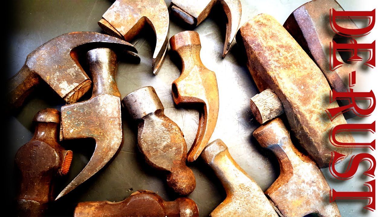 De-Rusting and Cleaning Up 15 Vintage Hammers