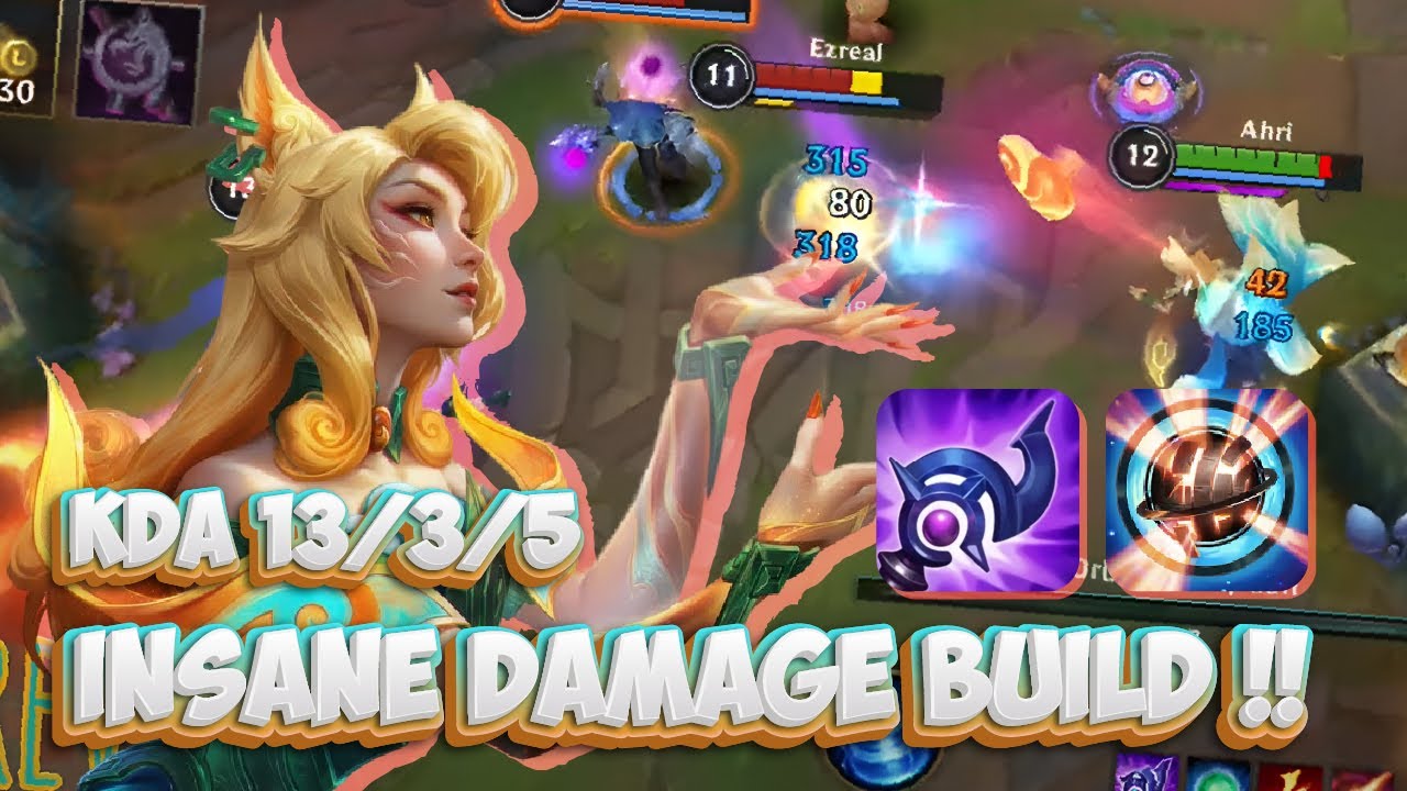 13 KILL !! INSANE DAMAGE SHAN HAI SCROLLS AHRI GAMEPLAY // WILD RIFT (BUILD + RUNES)