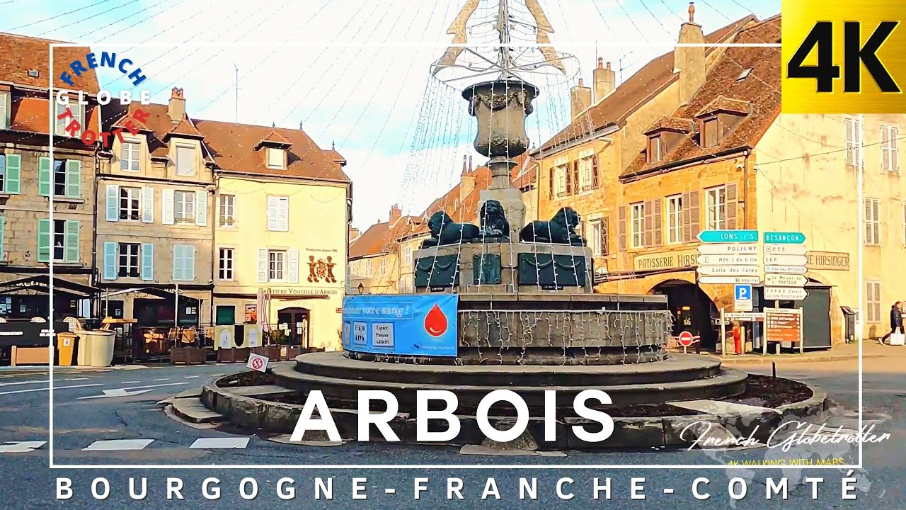 East of France🇫🇷 ARBOIS 4K Walking Tour Capital city of Vin Jaune & Vin de paille