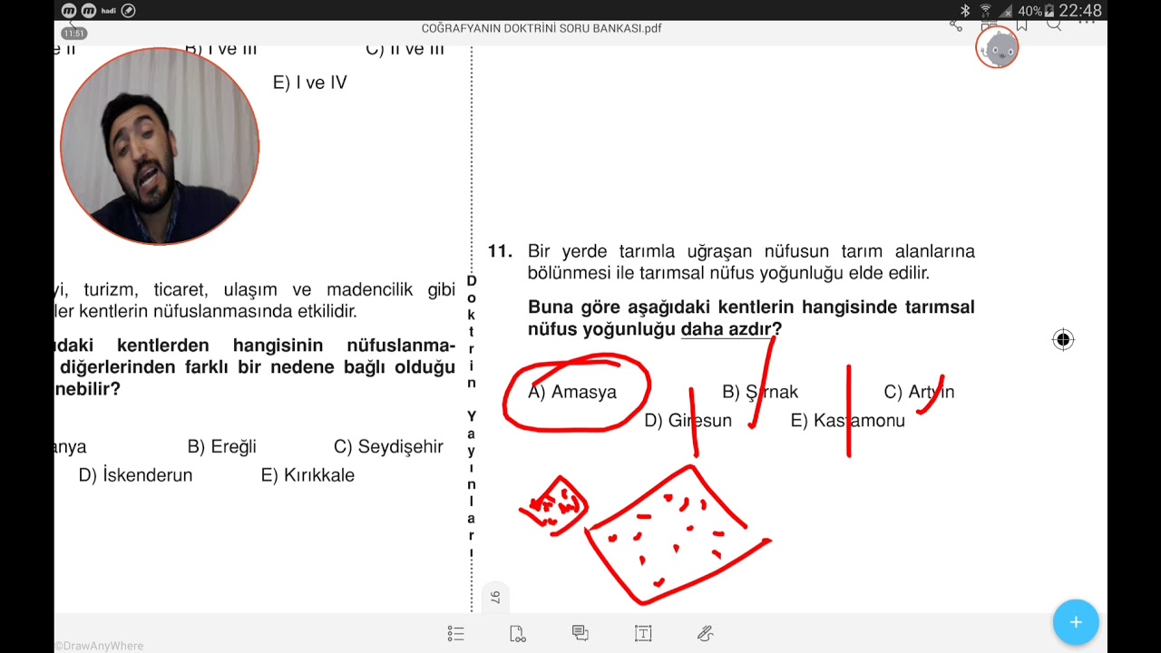 Türkiye'de Nüfus ve Yerleşme Test 2 Çözümü 🎯 🌦️ 🌏