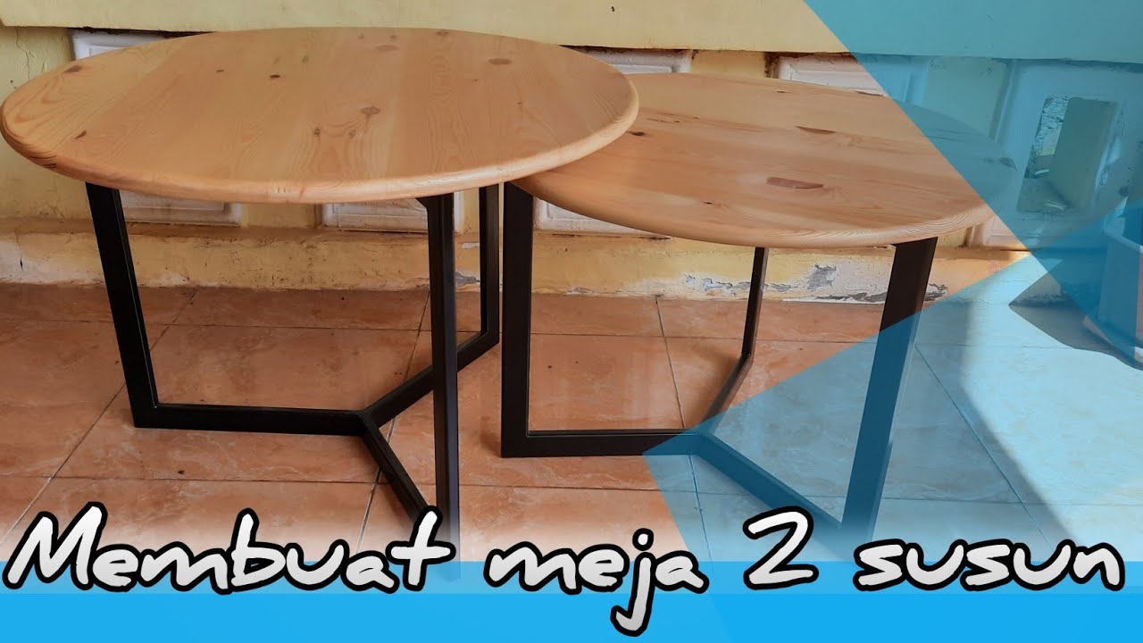 Membuat meja bundar dari kayu jati belanda/expalet_rangka besi hollow