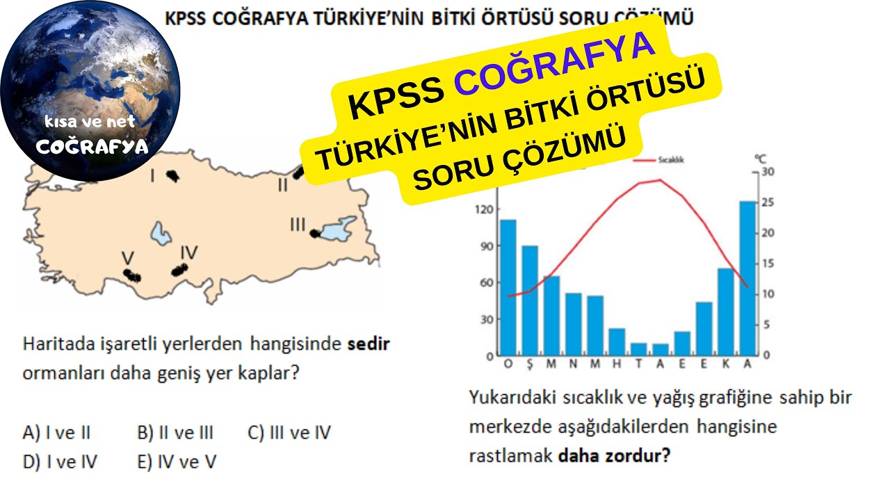 KPSS Coğrafya Türkiyenin Bitki Örtüsü Soru Çözümü