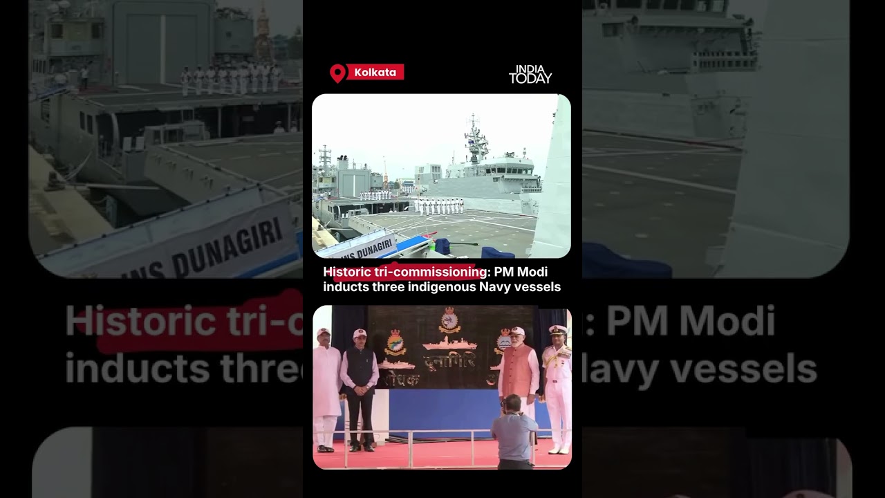 Modi Commissions 3 Naval Platforms, Boosting Indian Navy's Strength & Defence Self-Reliance