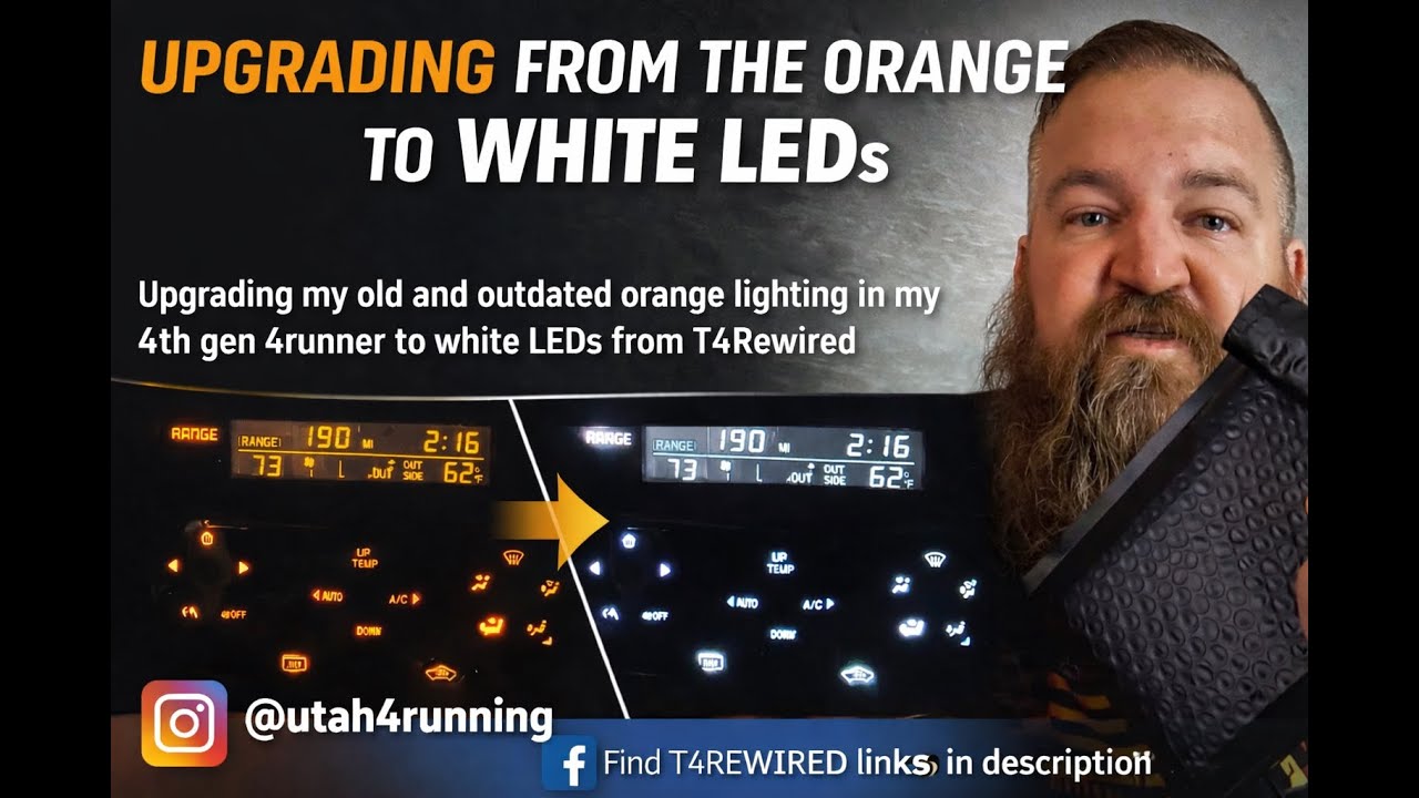T4Rewired HVAC lighting upgrade on 4th Gen 2007 Toyota 4Runner