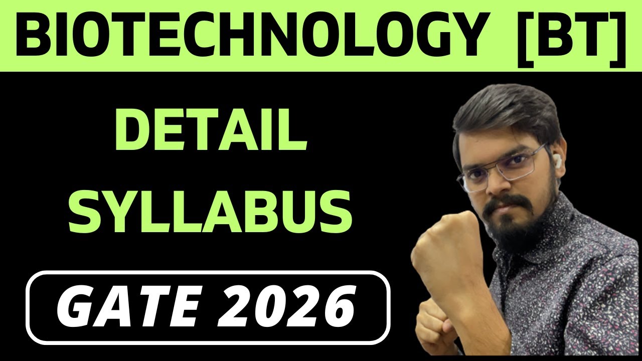Engineering Mathematics | Detail Syllabus | BIOTECHNOLOGY ENGINEERING | BT | GATE 2026