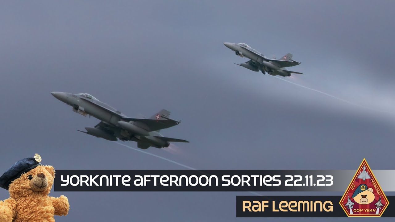 YORKNITE 23 WEDNESDAY 22.11.23 SWISS AIR FORCE F18 HORNETS AFTERNOON SORTIES • RAF LEEMING