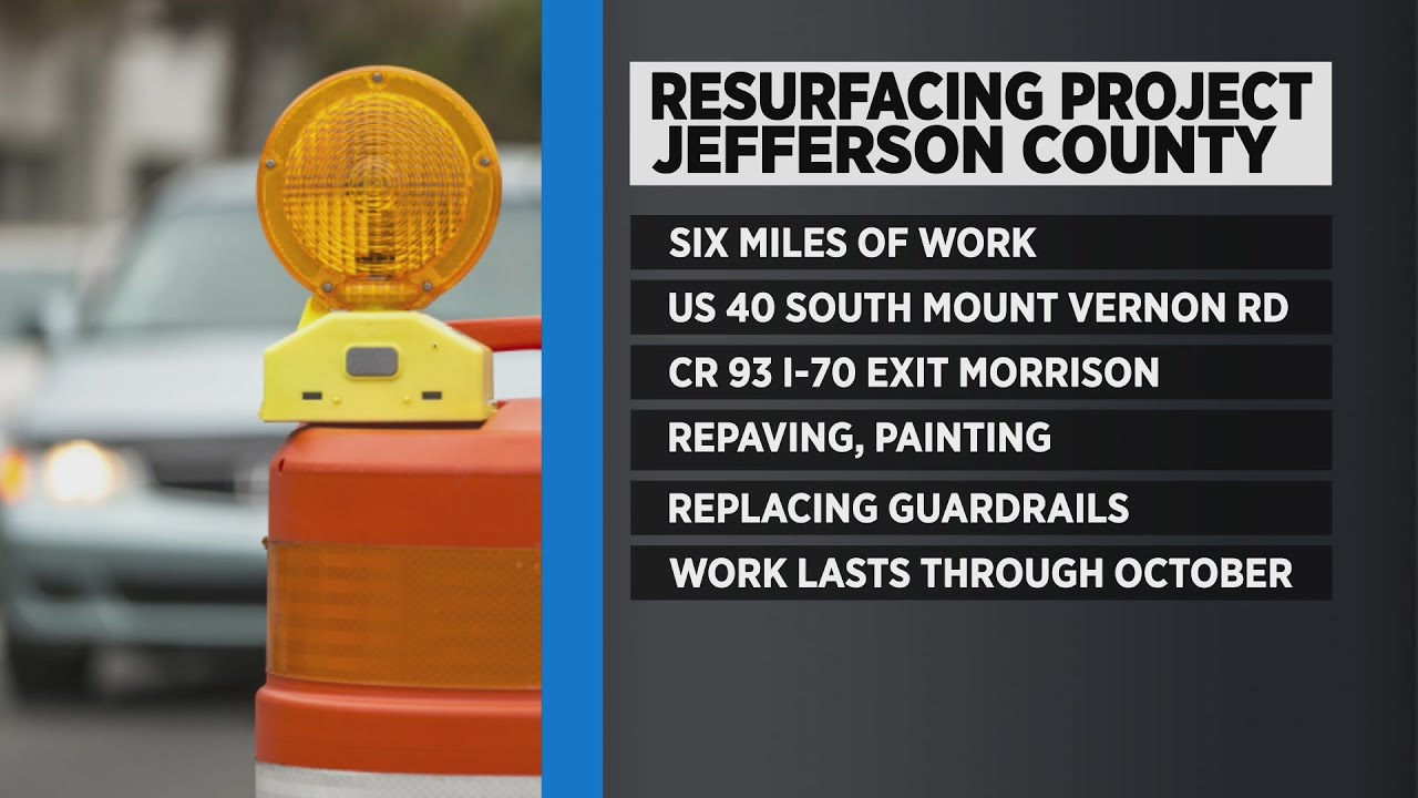CDOT Has Begun A Resurfacing Project Along US 40 In Jefferson County